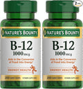 Nature's Bounty Vitamin B12 1000 mcg Supplements,Supports Energy Metabolism,200 Ct,(Pack of 2)