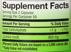Nature's Way Licorice Root,Traditional Digestive Support Supplement*,900 mg per 2-Capsule Serving,Non-GMO Project Verified,100 Vegan Capsules (Packaging May Vary),(Pack of 2)