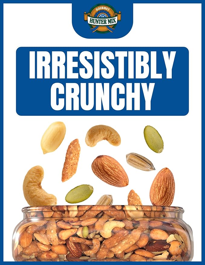 Southern Style Nuts Honey Roasted Hunter Bulk Trail Mix,23 oz,Honey Roasted Sesame Sticks & Peanuts,Sunflower Kernels,Almonds,Cashews & Pepitas,Mixed Nuts,Snacks for Adults-& Kids,(Pack of 2)