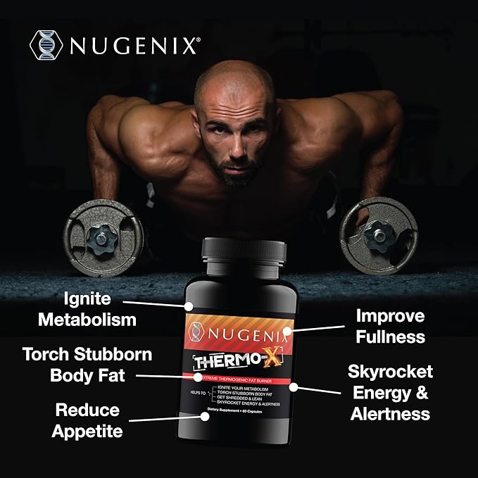 Nugenix Thermo-X: Thermogenic Fat Burner Supplement for Men, Extreme Metabolic Accelerator, 120 Count