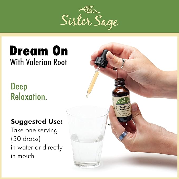 Dream On 100% All Natural Valerian Root Tincture (1 Ounce)