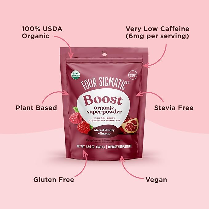 Four Sigmatic Perform Super Powder with Super Fruits and Antioxidants Red Raspberry - Can