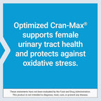 Life Extension Optimized Cran-Max®, Cranberry Whole Fruit Concentrate with Hibiscus Extract, Best in Class Support for Female Urinary Tract Health, Gluten-Free, Vegetarian, Non-GMO, 60 Capsules