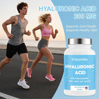 Hyaluronic Acid, Hyaluronic Acid Joint Supplements Capsules, Non-GMO and Gluten Free, 90 Capsules 200mg (2 PCS)