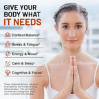 Cortisol Supplement with Aspalathus Linariifolius, Magnesium, L-Theanine - for Men and Women - Stress Relief, Sleep Support, Detoxification, Reduction & Control - 120 Capsules