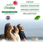 Lifeable Mushroom Gummies for Adults | 10 Mushroom Complex Blend with Ashwagandha KSM-66 | Vegan Kosher Non-GMO Mushroom Supplement Extract | Great Tasting Focus & Energy Support | 60 Gummies