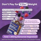 Magnesium Gummies for Stress & Sleep - 300mg Magnesium Complex with Glycinate, Citrate, Malate & Taurate - Supports Relaxation, Muscle & Heart Health - Vegan, Sugar-Free, Non-GMO - 120 Gummies