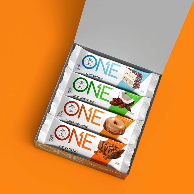 ONE Protein Bars, Best Sellers Variety Pack, Gluten Free Protein Bars with 20g Protein and 1g Sugar, Pantry Staples, 2.12 oz (12 Count)