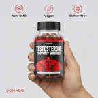 Testosterone Gummies for Men (60 Count) Testosterone Supplement for Men - Premium Test Booster - Support Strength, Stamina, Drive & Performance - Third Party Tested, Non-GMO, Vegan Safe & Made in USA