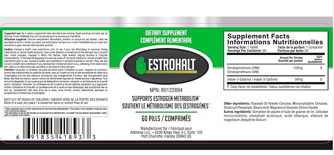 Estrogen-Blocker Supplement & Natural Anti Aromatase Inhibitor Pills for Men & Women DIM (Diindolylmethane) & Indole 3 Carbinol (I3C) Supplements for Hormone Balance