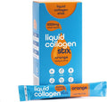 Hydrolyzed Liquid Collagen Peptides for Women & Men - Grass-Fed Bovine Protein Supplement for Hair Growth, Skin and Nails (Pack of 28, Orange)