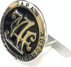 Black Japan Automobile Federation JDM JAF METAL Emblem Badge For All Cars Front Grille