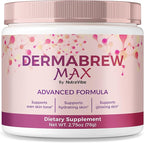 DermaBrew Max Powder, Derma Brew Max Korean-Inspired Blend for Skin Hydration, Radiance & Natural Healthy Skin | Premium Retinol Glow-Inspired Easy-to-Mix Formula Drink (30 Servings)