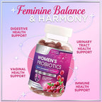 Probiotics for Women Gummies with Cranberry - 6 Premium Strains for PH Balance - Women Probiotics for Digestive Health, Vaginal & Immune Support, Women's Probiotic Feminine Health Gummy - 120 Gummies