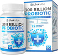 Probiotic 300 Billion CFU - 12 Strains with Organic Prebiotics for Digestive & Gut, Immune, Bloating Health - Probiotics for Women and Men - Daily Dairy Free, Shelf Stable - 60 Counts