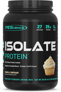PEScience Isolate Whey Protein Powder, Vanilla Cupcake, 27 Servings, 100% Whey Protein Isolate, Low Carb, Fast Absorbing Post Workout Shake for Men and Women