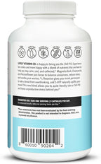 LIVELY VITAMIN CO. Chill Pill - Calm Mood - Relax - Restful Deep Sleep - REM - Stress - Anxiousness - Magnolia Bark - Chamomile - L-Theanine - Passionflower - 5-HTP - 180 Vegan Capsules