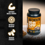 Jacked Factory Authentic ISO Whey Protein Isolate Powder - Low Carb, Non-GMO Muscle Building Protein w/No Fillers, Post Workout Recovery - 30 Servings, Chocolate Peanut Butter