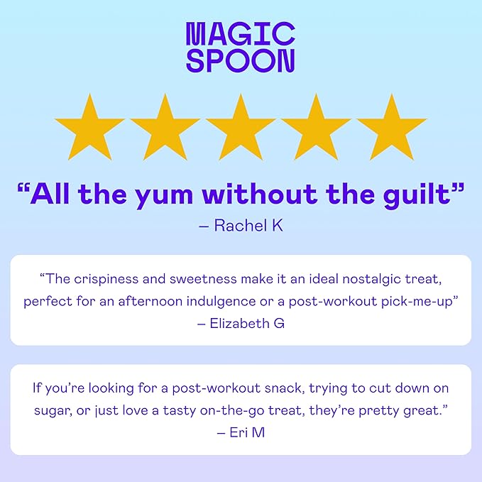 Magic Spoon Treats - 8 High Protein Bars, Smores - High Protein Gluten Free Snack - Sugar& Gluten Free Protein Cereal Bar - Low Carb & Keto Friendly - Healthy Snacks for Adults