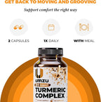 UMZU Turmeric Curcumin Supplement, (30 Day Supply) – Bromelain Boswellia & BioPerine Black Pepper Blend – Turmeric Supplement for Joint Support & Immune Support Daily Wellness Support System