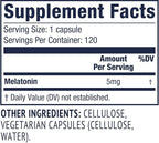 Vimergy Melatonin – Natural Sleep Aid – Sleep Supplement – Helps You Fall Asleep Faster & Stay Asleep Longer - Non-GMO, Gluten-Free, Kosher, Soy-Free, Vegan, Paleo (120 Counts)