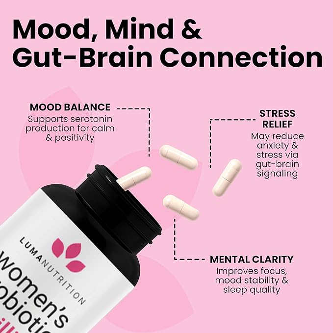 Luma Nutrition Probiotics for Women with Prebiotics - 50 Billion CFU Per Serving - Formulated for Digestive, Immune & Feminine Support - 60 Capsules, 30 Servings