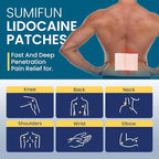 Sumifun 4% Lidocaine Pain Relief Patches 30 Count Maximum Strength Numbing Gel Patch for Back Knee Neck Joint Ache Muscle Soreness Topical Analgesic