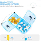 Pill Organizer 2 Times a Day - CHIPNEW Food Grade Medicine Organizer -7 Day Large Detachable Travel Pill Box-Pill Container, Holder for Supplements, Vitamins, and Medications(Translucent)