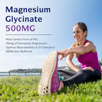 Innate Vitality Magnesium Glycinate 500mg | 70mg Elemental Magnesium Supplement - High Absorption, Non Buffered, Non-GMO & No Gluten - Vegan - Nerve Health - 120 Capsules (Pack of 2)