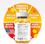 DR. MORITZ Vegan Omega 3 Gummies for Kids and Toddlers (240 Count), Kids Omega 3 Gummies for Brain & Heart Health, No Fish Oil & Gluten Free