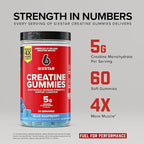 Six Star Sugar-Free Creatine Gummies for Men & Women - Pre & Post Workout Creatine Monohydrate Gummy for Muscle Building & Strength, Lean Muscle Gains & Recovery - Blue Raspberry, 30 Servings