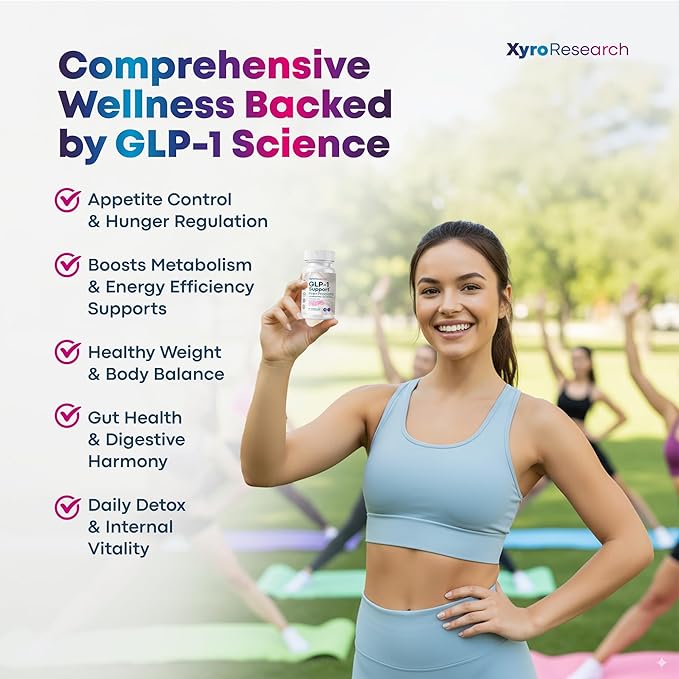 GLP-1 Support Weight Loss Probiotic Supplement - Women Men Natural Appetite Suppressant Metabolism Booster Healthy Gut Support - GLP1 Support for Hunger Control Curb Cravings & Fat Burn