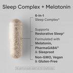 Sports Research® Sleep Complex with Melatonin 5mg, L-Theanine 200mg & Magnesium - Supports Restorative Sleep & Relaxation - Vegan Certified · Non-GMO · Gluten Free - 60 Veggie Capsules