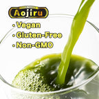 NIHON YAKKEN Kin no Aojiru - 100% Young Barley Grass Powder with Rich Dietary Fiber, 100% Japanese Grown - Ready-to-Use 0.1 oz. (3g) Individual Packets 46pcs, 2-Pack - Vegan, Non-GMO, Gluten-Free