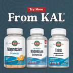 KAL Magnesium Glycinate Capsules, Fully Chelated Magnesium Bisglycinate, High Absorption Magnesium Supplement, Healthy Bones, Muscle, Relaxation and Stress Support, Non-GMO 160 count