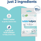 WaterWipes Sensitive+ On The Go Wipes,3-In-1 Cleans,Cares,Protects,99.9% Water,Unscented & Hypoallergenic Wet Wipes,28 Count (Pack of 2)
