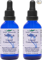 Eidon Liquid Silica Mineral Concentrate - Silica Supplement for Hair, Skin, and Nails, Supplement Drops to Support Collagen Production & Hair Loss for Women & Men, Helps Manage Calcium - 2 oz, 2 Pack