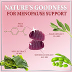 Menopause Supplements for Women Gummies - Complete Natural Mild Hot Flashes & Night Sweats Support, 16 in 1 Multi-Benefit Female Menopause Relief Gummy, Support for Balance & Energy - 60 Gummies