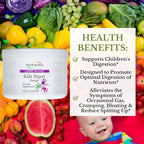 TRANSFORMATION THE GENESIS OF GOOD HEALTH Enzymes Digest Powder, Natural Digestive Support for Kids, Supports Healthy Digestion & Alleviate The Symptoms of Gas, Cramping, Bloating, Easy to Mix, 47g
