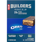 CLIF BUILDERS Protein Bars - OREO-Flavored - 20g Plant Based Protein - Gluten Free - Non-GMO - Low Glycemic - No Artificial Sweeteners - 2.4 oz. (12 Pack)