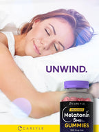 Carlyle Melatonin 5mg Gummies | 100 Count | Berry Flavor | 100% Drug Free | Non-GMO, Gluten Free Supplement