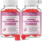 2 Pack Liposomal Glutathione Gummies 1000mg, High Absorption Glutathione Supplement with Vitamin C, Milk Thistle for Skin Health, Liver Detox & Immune, Vegan, Sugar Free, Strawberry Flavor, 120 Count