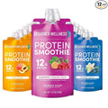 Designer Wellness Protein Smoothie, Real Fruit, 12g Protein, Low Carb, Zero Added Sugar, Gluten-Free, Non-GMO, No Artificial Colors or Flavors, Super Fruits Variety Pack, 12 Count