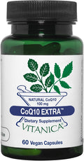 Vitanica Coq10 Extra, Natural CoQ10, 100mg, Non-GMO, Vegan, 60 Capsules