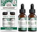 GuruNanda Gutcleanse 2-Step Kit - Dietary Supplement to Help with Digestion - Blend of Fulvic Acid, Wormwood, Clove & Neem Extract, 2x1 FlOz