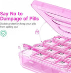 Zoksi Monthly Pill Organizer 1 Times a Day, 30 Day Pill Box Organizer,One Month Pill Case for Travel, 31 Day Daily Medcine Container for Vitamins, Supplement & Medication(Purple)