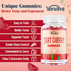 3300mg Tart Cherry Gummies for Uric Acid Cleanse, Sleep, Gout, Joint & Kidney Support – Tart Cherry Extract with Celery Seed, Melatonin, Vitamin C – Detox & Antioxidant – Mixed Berry Flavor, 120 Count