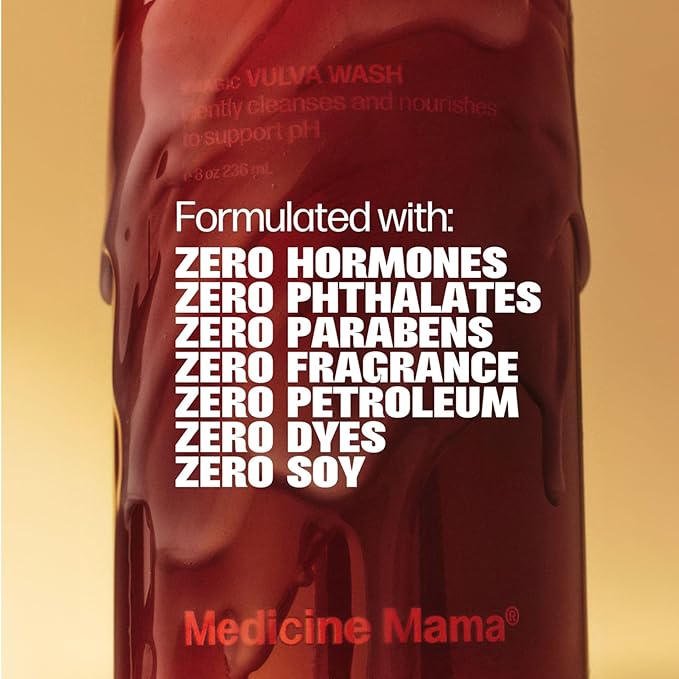 Vmagic Gentle Feminine Wash by Medicine Mama’s Apothecary – pH Balanced to Cleanse and Rejuvenate Intimate Skin with Chamomile, Collagen, Vitamin E and Sage – Hormone Free — 8 oz