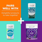 OLLY Hello Happy Gummy Worms, Mood Balance Support, Vitamin D, Saffron, Adult Chewable Supplement, Tropical Zing - 60 Count