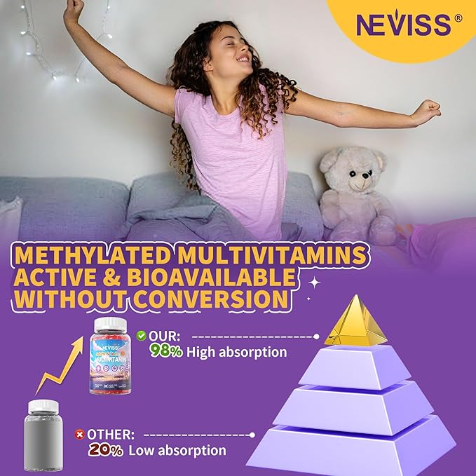 Teen Vitamins Methylated Multivitamin Gummies for Boys Girls 12-17 w/ Magnesium Glycinate, Omega-3, L-Theanine for Teens Kids Calm & Focus Gummies Supplement, 23-IN-1 Formula, Sugar Free, 120 ct